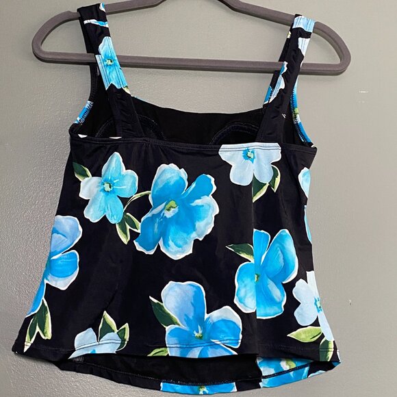 Studio Works Floral Tropical Tankini Size 10 Swimsuit Top Only Excellent! - Picture 4 of 9